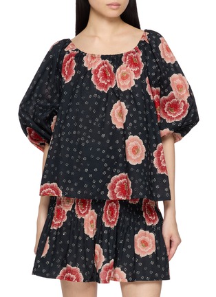 Main View - Click To Enlarge - NATALIE MARTIN - Ella Short Sleeve Floral Print Cotton Blouse