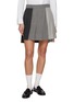 THOM BROWNE Dropped Back Pleated Fresco Wool Mini Skirt