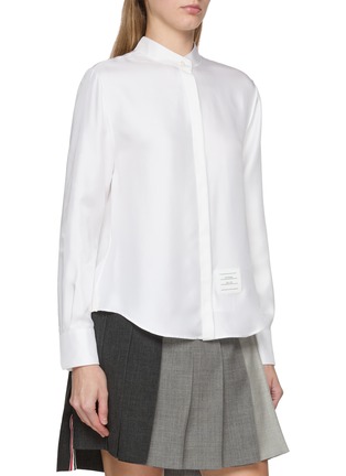 Detail View - Click To Enlarge - THOM BROWNE - Detachable Bow Collar Silk Twill Shirt