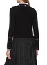 Back View - Click To Enlarge - THOM BROWNE - Embroidered Jersey Stitch Cropped Cashmere Blend Knit Cardigan