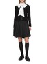 Figure View - Click To Enlarge - THOM BROWNE - Embroidered Jersey Stitch Cropped Cashmere Blend Knit Cardigan