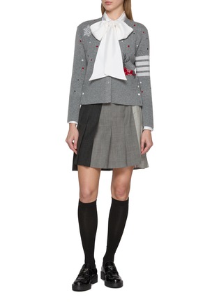 Figure View - Click To Enlarge - THOM BROWNE - Reindeer Hector Intarsia Jacquard Cashmere Blend Cardigan