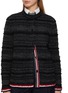  - THOM BROWNE - Chequered Jacquard Knit Cardigan Jacket