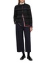 Figure View - Click To Enlarge - THOM BROWNE - Chequered Jacquard Knit Cardigan Jacket
