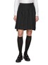 THOM BROWNE Tipping Pleated Wool Skirt
