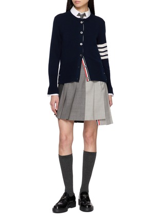 Figure View - Click To Enlarge - THOM BROWNE - Lunar New Year 4-Bar Intarsia Wool Cardigan