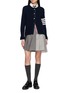 Figure View - Click To Enlarge - THOM BROWNE - Lunar New Year 4-Bar Intarsia Wool Cardigan
