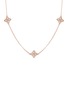 ROBERTO COIN Princess Flower 18K Rose White Gold Diamond Ruby Collar