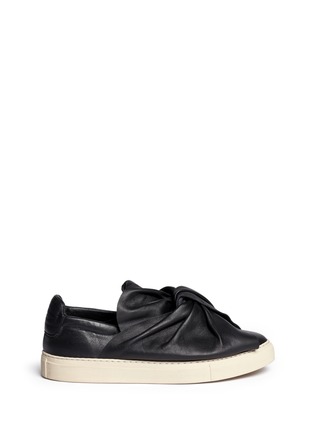 Main View - Click To Enlarge - PORTS 1961 - Twist bow lambskin leather slip-ons