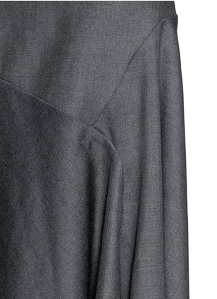 Detail View - Click To Enlarge - PORTS 1961 - Asymmetric split hem wool midi dress