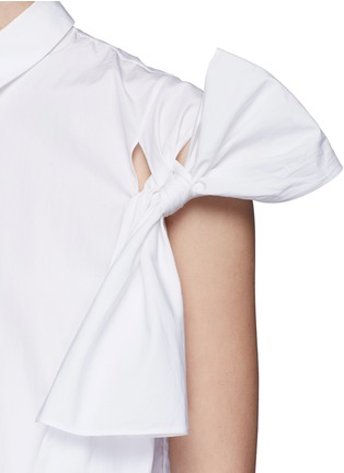 Detail View - Click To Enlarge - PORTS 1961 - Bow sleeve cotton poplin shirt
