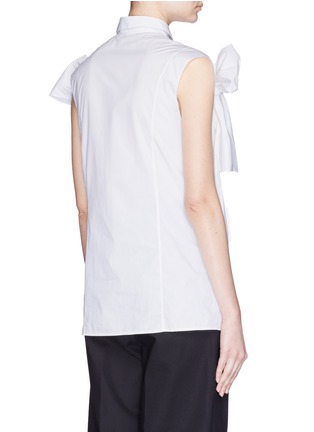Back View - Click To Enlarge - PORTS 1961 - Bow sleeve cotton poplin shirt