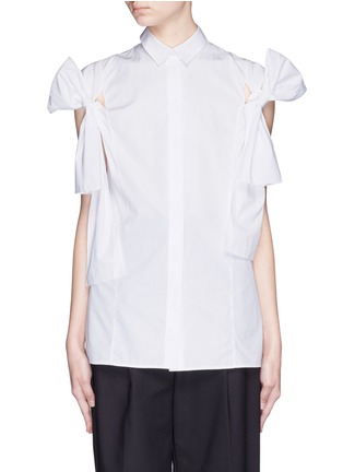 Main View - Click To Enlarge - PORTS 1961 - Bow sleeve cotton poplin shirt