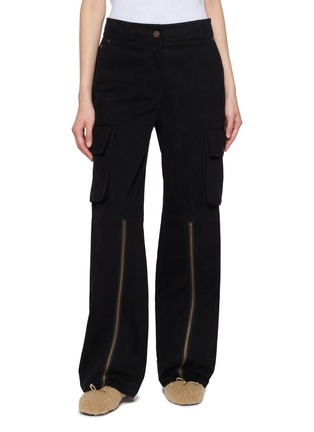Main View - Click To Enlarge - EPINGLER - Cargo Zip Cotton Pants