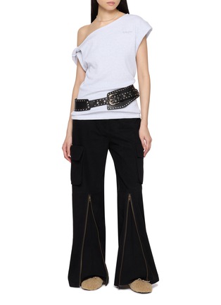 Figure View - Click To Enlarge - EPINGLER - Cargo Zip Cotton Pants