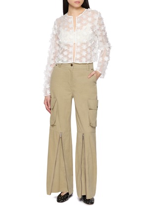 Figure View - Click To Enlarge - EPINGLER - Cargo Zip Cotton Pants
