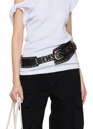 Figure View - Click To Enlarge - EPINGLER - Western Studded Leather Belt