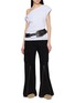 Figure View - Click To Enlarge - EPINGLER - Twisted Shoulder Cotton Blend Top