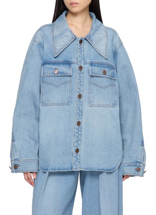 Main View - Click To Enlarge - EPINGLER - Oversized Denim Shirt