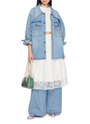 Figure View - Click To Enlarge - EPINGLER - Oversized Denim Shirt