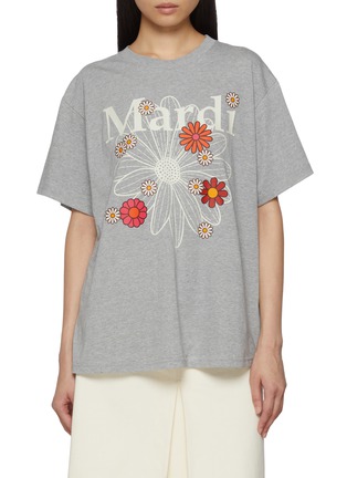 Main View - Click To Enlarge - MARDI MERCREDI - Flower Bloom Graphic Crewneck Cotton T-Shirt