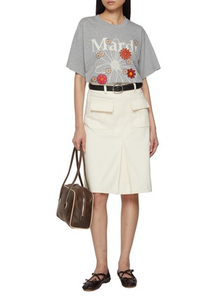 Figure View - Click To Enlarge - MARDI MERCREDI - Flower Bloom Graphic Crewneck Cotton T-Shirt