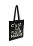 Detail View - Click To Enlarge - MARDI MERCREDI - Flower Cotton Canvas Tote Bag