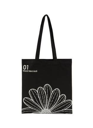 Main View - Click To Enlarge - MARDI MERCREDI - Flower Cotton Canvas Tote Bag