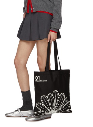 Figure View - Click To Enlarge - MARDI MERCREDI - Flower Cotton Canvas Tote Bag