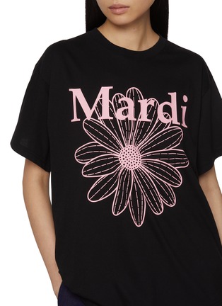  - MARDI MERCREDI - Flower Graphic Crewneck Cotton T-Shirt