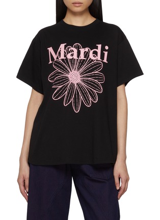 Main View - Click To Enlarge - MARDI MERCREDI - Flower Graphic Crewneck Cotton T-Shirt
