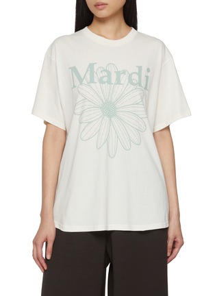 Main View - Click To Enlarge - MARDI MERCREDI - Flower Graphic Crewneck Cotton T-Shirt