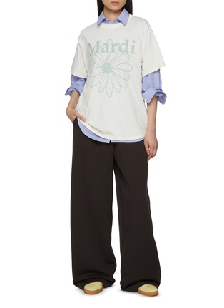 Figure View - Click To Enlarge - MARDI MERCREDI - Flower Graphic Crewneck Cotton T-Shirt