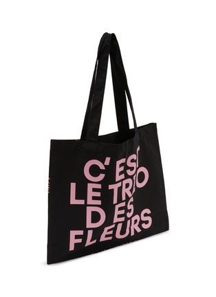 Detail View - Click To Enlarge - MARDI MERCREDI - Triple Flower Cotton Canvas Tote Bag