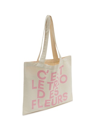 Detail View - Click To Enlarge - MARDI MERCREDI - Triple Flower Cotton Canvas Tote Bag