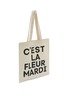 Detail View - Click To Enlarge - MARDI MERCREDI - Flower Cotton Canvas Tote Bag