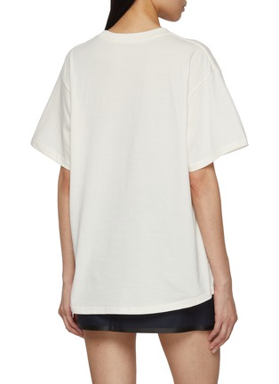 Back View - Click To Enlarge - MARDI MERCREDI - Flower Bloom Graphic Crewneck Cotton T-Shirt