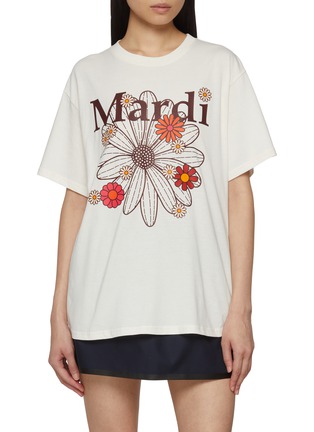 Main View - Click To Enlarge - MARDI MERCREDI - Flower Bloom Graphic Crewneck Cotton T-Shirt