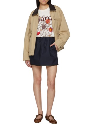 Figure View - Click To Enlarge - MARDI MERCREDI - Flower Bloom Graphic Crewneck Cotton T-Shirt