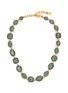 Main View - Click To Enlarge - GOOSSENS - Cabochons 24K Gold Plated Brass Crystal Necklace