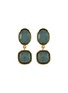 Main View - Click To Enlarge - GOOSSENS - Cabochons 24K Gold Plated Brass Crystal Clip On Earrings