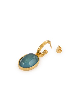 Detail View - Click To Enlarge - GOOSSENS - Cabochons 24K Gold Plated Brass Crystal Clip On Earrings