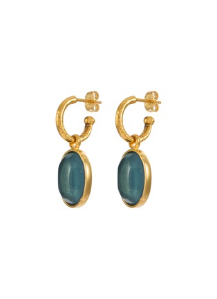 Main View - Click To Enlarge - GOOSSENS - Cabochons 24K Gold Plated Brass Crystal Clip On Earrings
