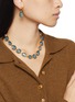 Figure View - Click To Enlarge - GOOSSENS - Cabochons 24K Gold Plated Brass Crystal Clip On Earrings