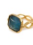 Detail View - Click To Enlarge - GOOSSENS - Cabochons 24K Gold Plated Brass Crystal Ring