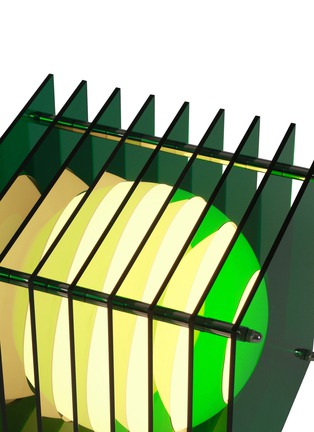Detail View - Click To Enlarge - BẰNG - Lớp Small Square Table Lamo — Green