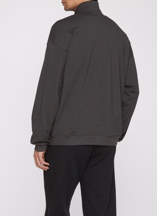 Front View - Click To Enlarge - SKIMS - Jersey Lounge Relaxed Quarter Zip Pullover Sweatshirt