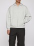 Figure View - Click To Enlarge - SKIMS - Fleece Lounge Relaxed Zip Up Hoodie