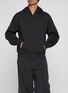 Figure View - Click To Enlarge - SKIMS - Fleece Lounge Relaxed Zip Up Hoodie