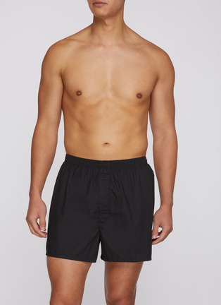 Detail View - Click To Enlarge - SKIMS - Cotton Poplin Boxer — Set Of 3